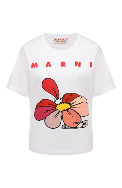 Женская хлопковая футболка MARNI, арт. THJEL32EPT/USCR14