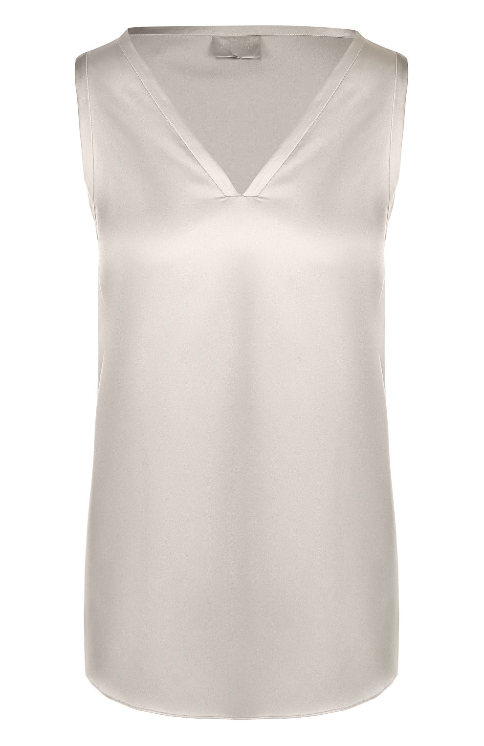 Однотонный шелковый топ с v-образным вырезом BRUNELLO CUCINELLI, арт. M0C59E0612, фото 1