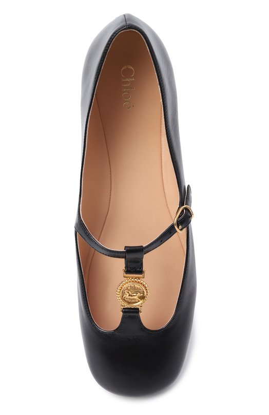 Кожаные балетки Leonore Chloé CH25W14XU0 Чёрный  CH25W14XU0 Фото 6
