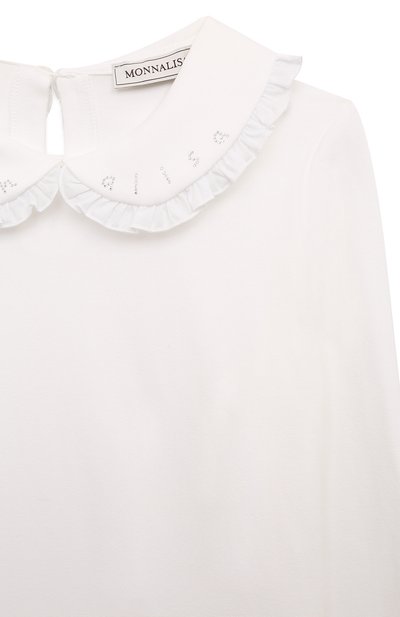 Хлопковый лонгслив MONNALISA, арт. 18DTSH, фото 3