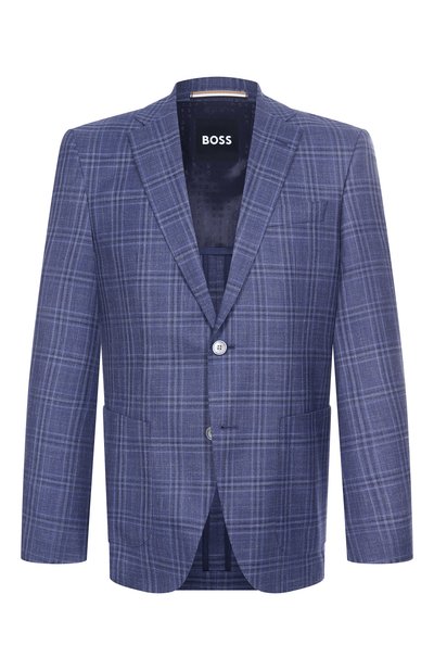 Мужской пиджак из шерсти и шелка BOSS, арт. 50540722