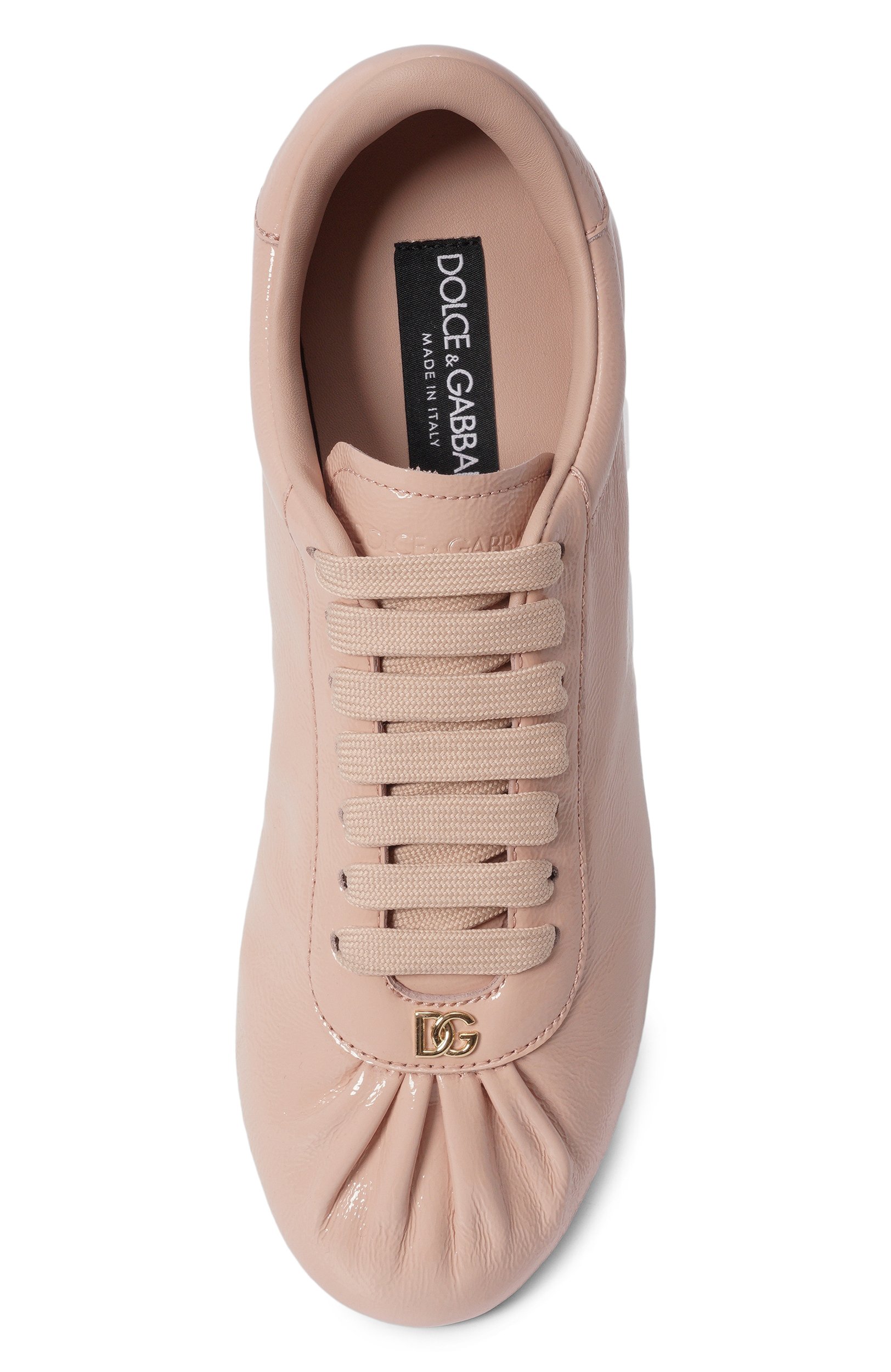 Лакированные кроссовки ballet DOLCE & GABBANA розового цвета по цене 72450 руб., арт. CK2485/A9U97, фото 6 Лакированные кроссовки ballet DOLCE & GABBANA, арт. CK2485/A9U97, фото 6