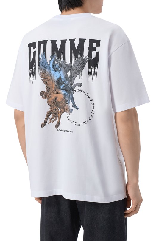 Хлопковая футболка Comme des Fuckdown CFABM01938 Белый  CFABM01938 Фото 4