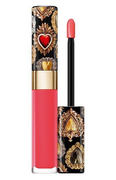 Женские сияющий лак для губ shinissimo, оттенок 410 coral lust (5ml) DOLCE & GABBANA, арт. 3423478961456