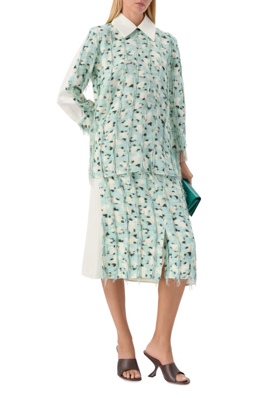 Юбка из вискозы Jil Sander J01MA0167/J65335 Голубой  J01MA0167/J65335 Фото 2