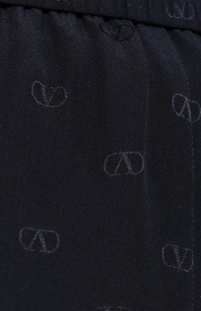 Шелковые брюки VALENTINO синего цвета по цене 156500 руб., арт. SB3RB3754N6, фото 5 Шелковые брюки VALENTINO, арт. SB3RB3754N6, фото 5