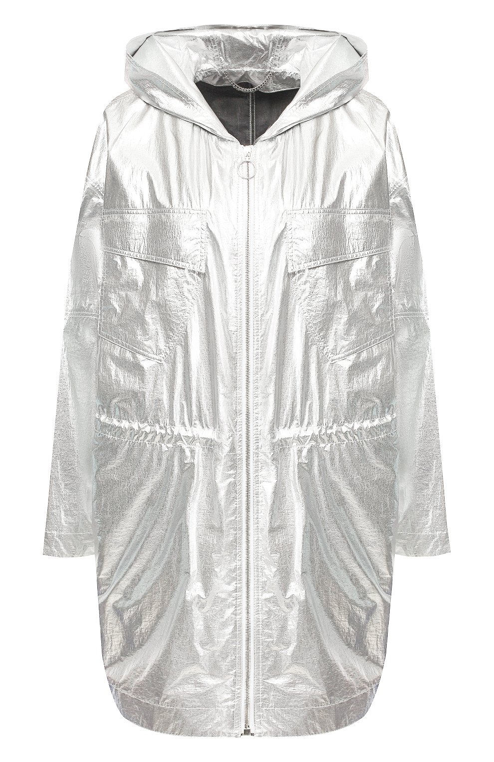 Парка с капюшоном STELLA MCCARTNEY серебряного цвета по цене 97050 руб., арт. 600546/S0B17, фото 1 Парка с капюшоном STELLA MCCARTNEY, арт. 600546/S0B17, фото 1
