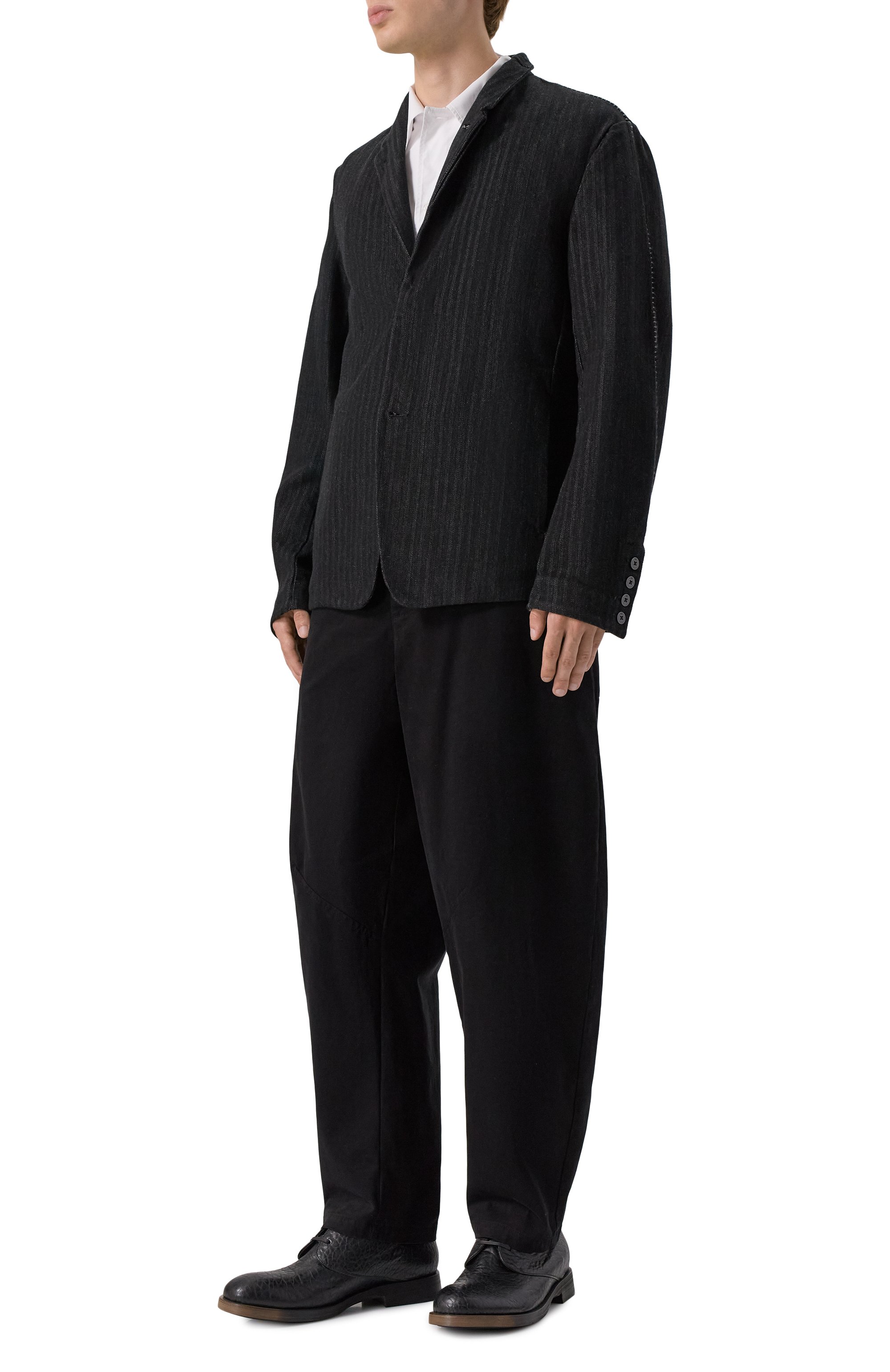 Пиджак из хлопка и шерсти TRANSIT темно-серого цвета по цене 85000 руб., арт. CFUTRBH172, фото 2 Пиджак из хлопка и шерсти TRANSIT, арт. CFUTRBH172, фото 2