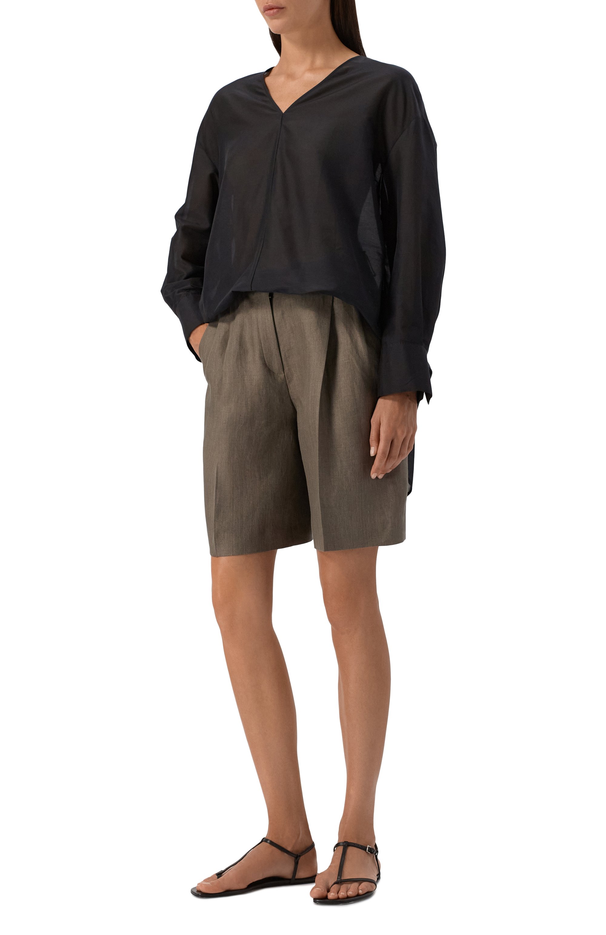 Льняные шорты 12 STOREEZ, арт. 132825, фото 2