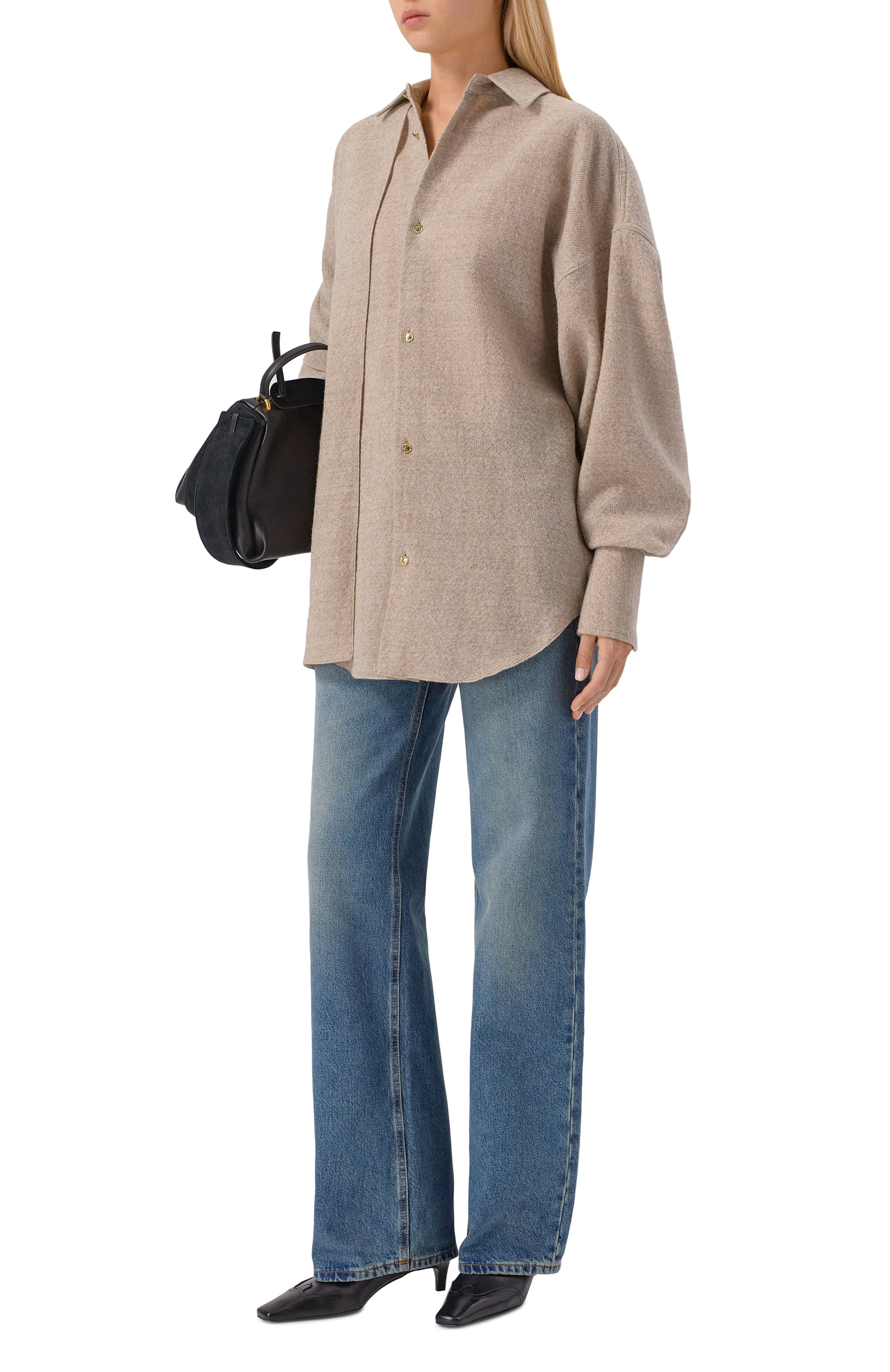 Шерстяная рубашка DARKPARK бежевого цвета по цене 111500 руб., арт. RWSH24/FAW28, фото 2 Шерстяная рубашка DARKPARK, арт. RWSH24/FAW28, фото 2