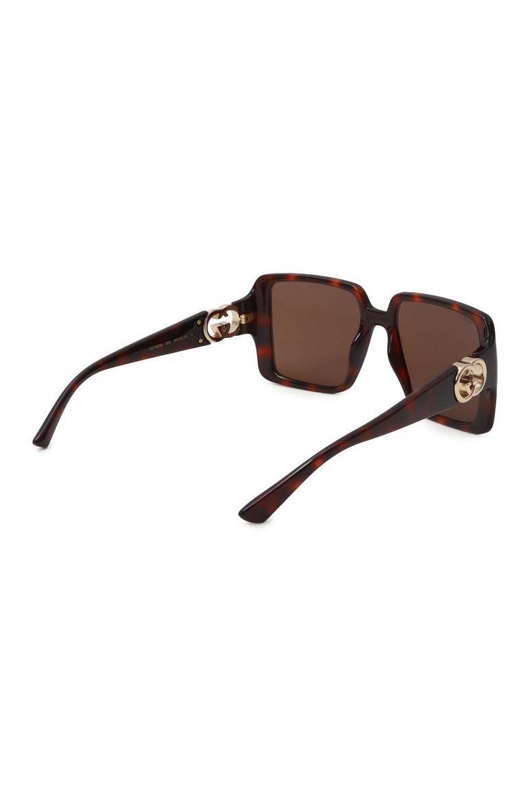 Женские солнцезащитные очки GUCCI коричневого цвета, арт. GG1692S 002 | Фото 4 (Региональные ограничения белый список (Axapta Mercury): Не проставлено; Материал: Пластик; Нос: Не проставлено; Тип очков: С/з; Оптика Гендер: оптика-женское; Очки форма: Квадратные)