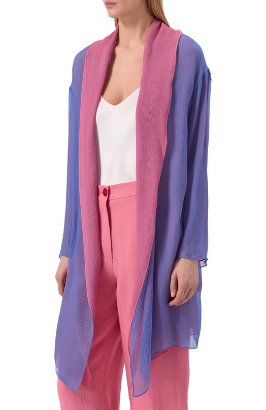 Двусторонняя накидка из шелка Giorgio Armani GW003067/TE20209 Фиолетовый  GW003067/TE20209 Фото 3