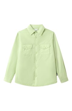 Детская утепленная куртка-рубашка ASPESI салатового цвета, арт. S25001GMNN100/14A-16A | Фото 1 (Материал подклада: Синтетический материал; Рукава: Длинные; Кросс-КТ: Демисезон, Утепленные; Материал внешний: Синтетический материал; Ростовка одежда: 13 - 15 лет | 158 см, 16 лет | 164 см)