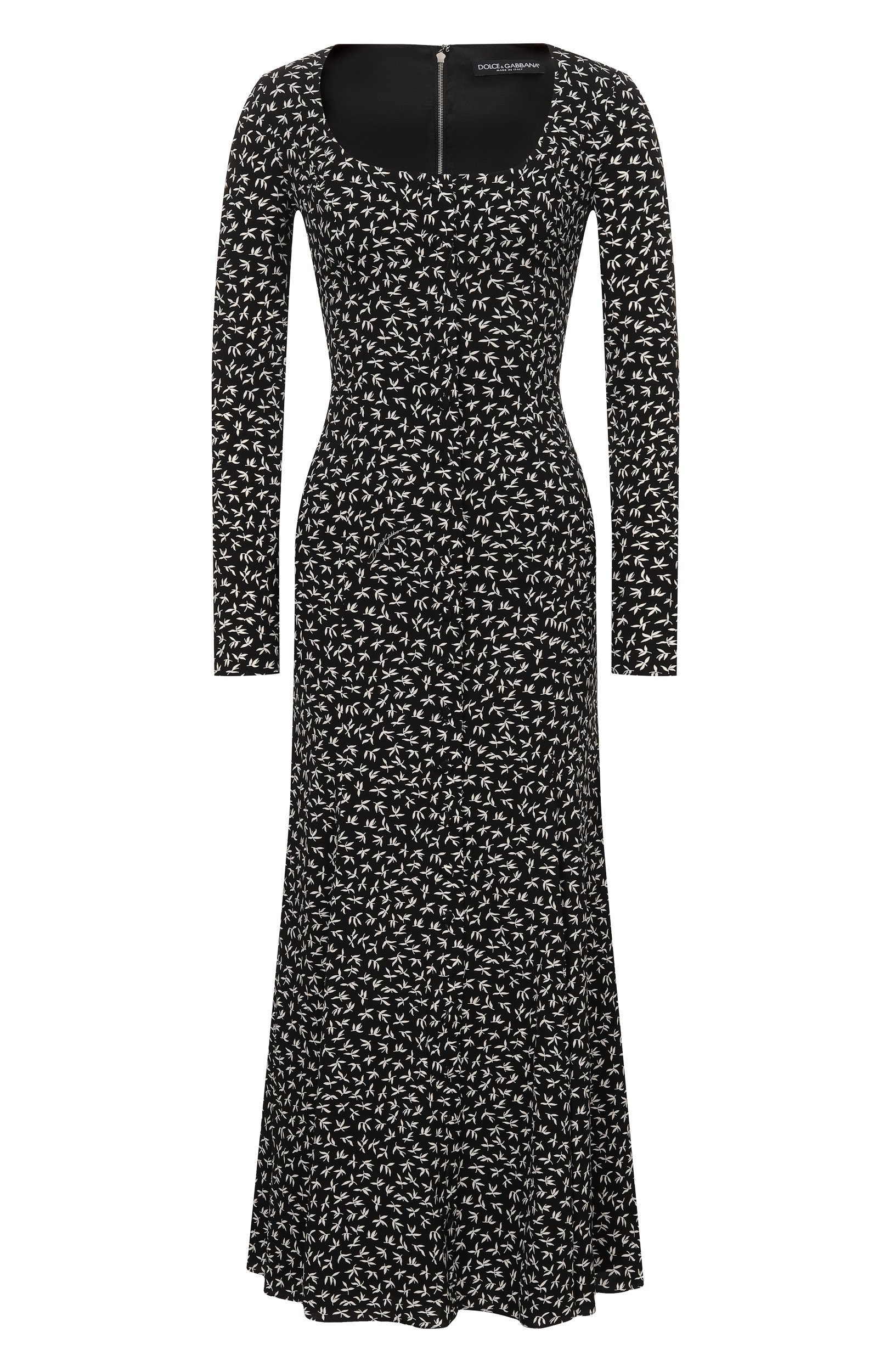 Шелковое платье DOLCE & GABBANA черного цвета по цене 473500 руб., арт. F632XT/FSAGK, фото 1 Шелковое платье DOLCE & GABBANA, арт. F632XT/FSAGK, фото 1
