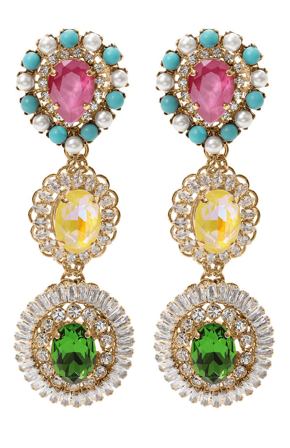 Серьги ANTON HEUNIS разноцветного цвета по цене 32200 руб., арт. VRS3.014, фото 1 Серьги ANTON HEUNIS, арт. VRS3.014, фото 1