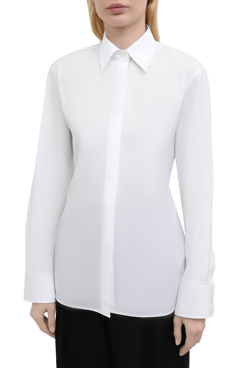 Хлопковая рубашка HELMUT LANG белого цвета по цене 39650 руб., арт. L02HW503, фото 3 Хлопковая рубашка HELMUT LANG, арт. L02HW503, фото 3