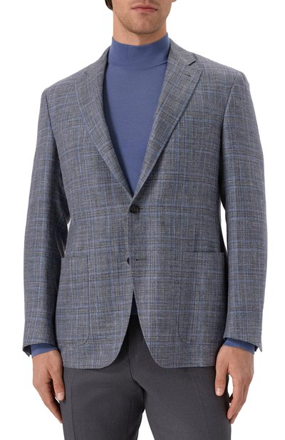 Пиджак из шерсти и шелка CANALI, арт. 23275 CF00447, фото 4