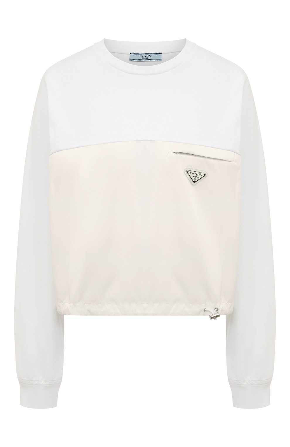 Свитшот PRADA белого цвета по цене 93000 руб., арт. 134632-1YYA-F0N40-212, фото 1 Свитшот PRADA, арт. 134632-1YYA-F0N40-212, фото 1