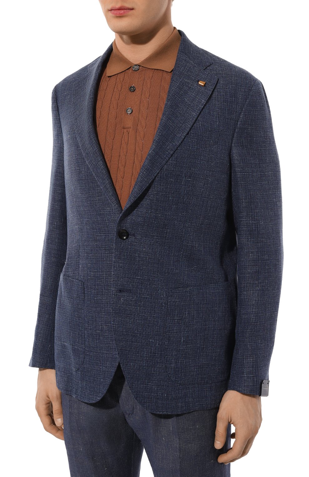 Пиджак из шерсти и льна SARTORIA LATORRE синего цвета по цене 84300 руб., арт. EF74/UF1253, фото 4 Пиджак из шерсти и льна SARTORIA LATORRE, арт. EF74/UF1253, фото 4