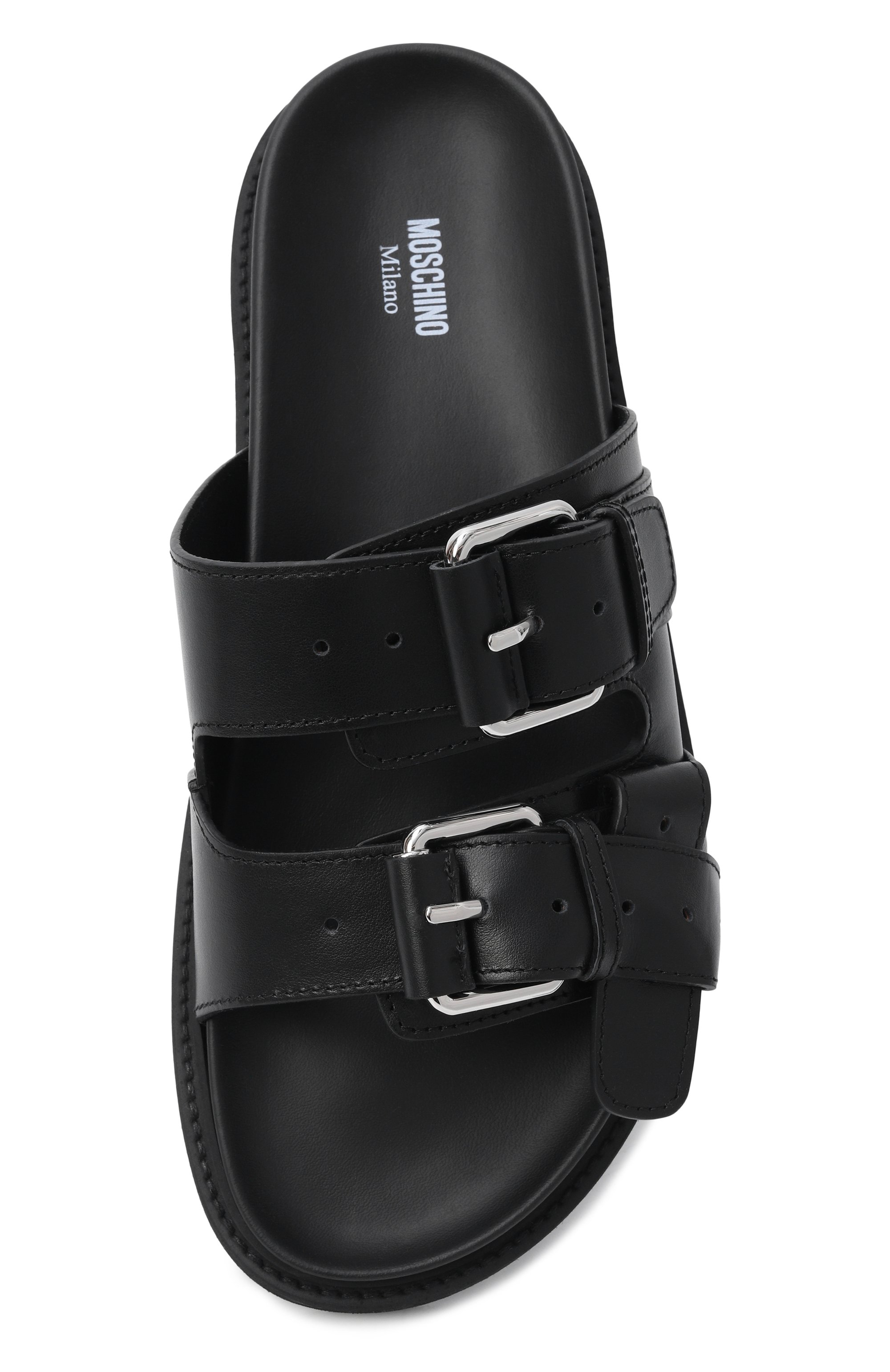 Кожаные шлепанцы MOSCHINO, арт. MB28103G00/GA0, фото 5