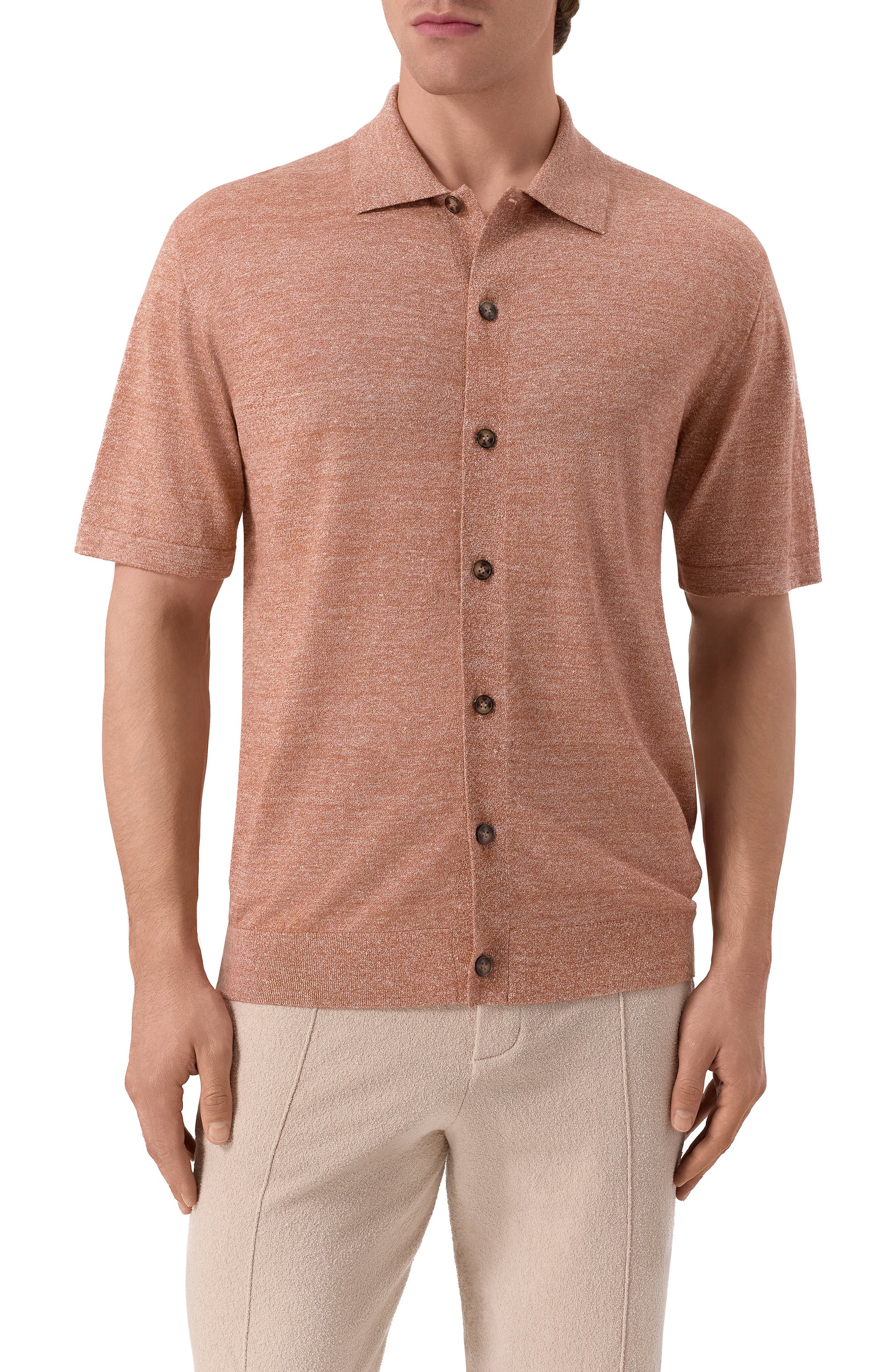 Рубашка из шерсти и льна 12 STOREEZ, арт. 131408, фото 3