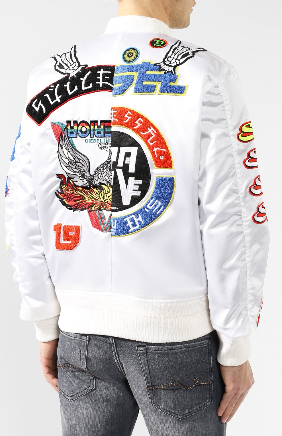 Бомбер DIESEL белого цвета по цене 37600 руб., арт. 00SMFN/0TAQF, фото 4 Бомбер DIESEL, арт. 00SMFN/0TAQF, фото 4