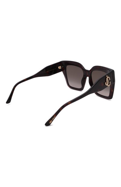 Солнцезащитные очки JIMMY CHOO темно-коричневого цвета по цене 31100 руб., арт. ELENI/G 086, фото 4 Солнцезащитные очки JIMMY CHOO, арт. ELENI/G 086, фото 4