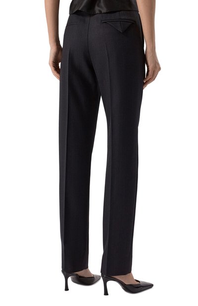 Шерстяные брюки BOTTEGA VENETA темно-синего цвета по цене 163000 руб., арт. 816188/V36K0, фото 4 Шерстяные брюки BOTTEGA VENETA, арт. 816188/V36K0, фото 4