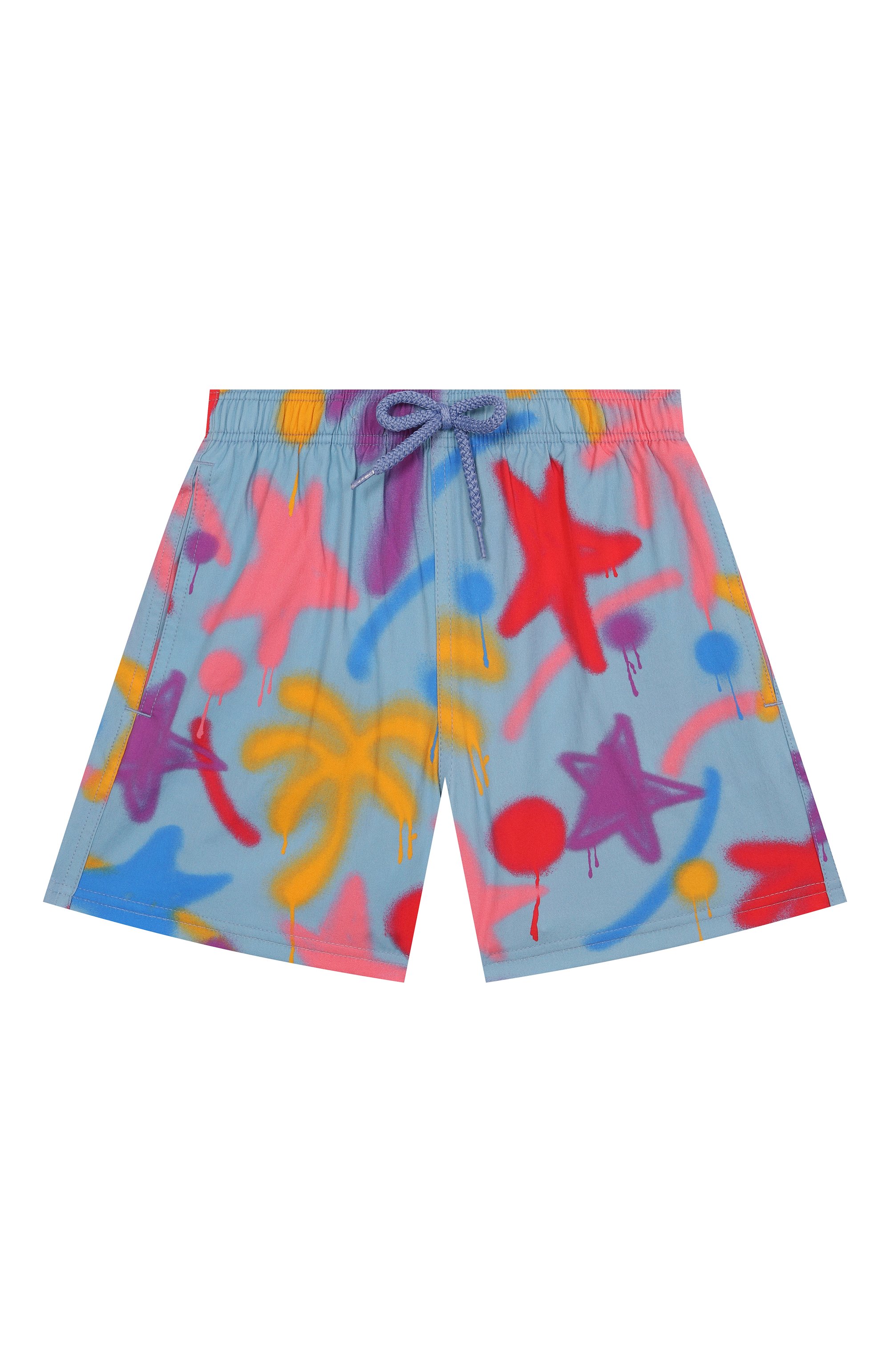 Плавки-шорты PALM ANGELS голубого цвета по цене 16050 руб., арт. JIIZF106-614, фото 1 Плавки-шорты PALM ANGELS, арт. JIIZF106-614, фото 1