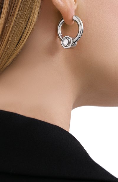 Серьги BALENCIAGA серебряного цвета по цене 59950 руб., арт. 624664/J841R, фото 2 Серьги BALENCIAGA, арт. 624664/J841R, фото 2