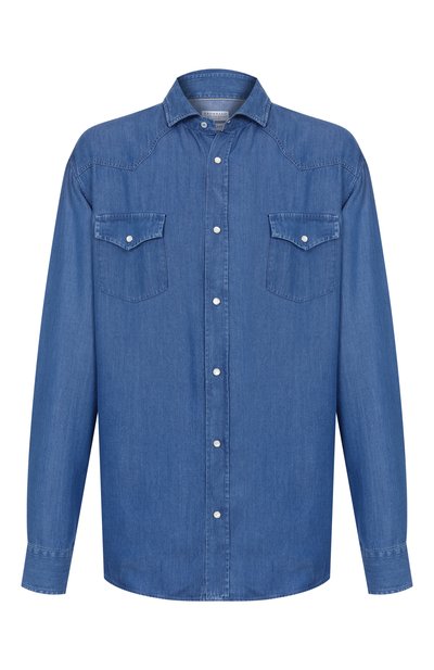 Мужская джинсовая рубашка BRUNELLO CUCINELLI, арт. MH2564008