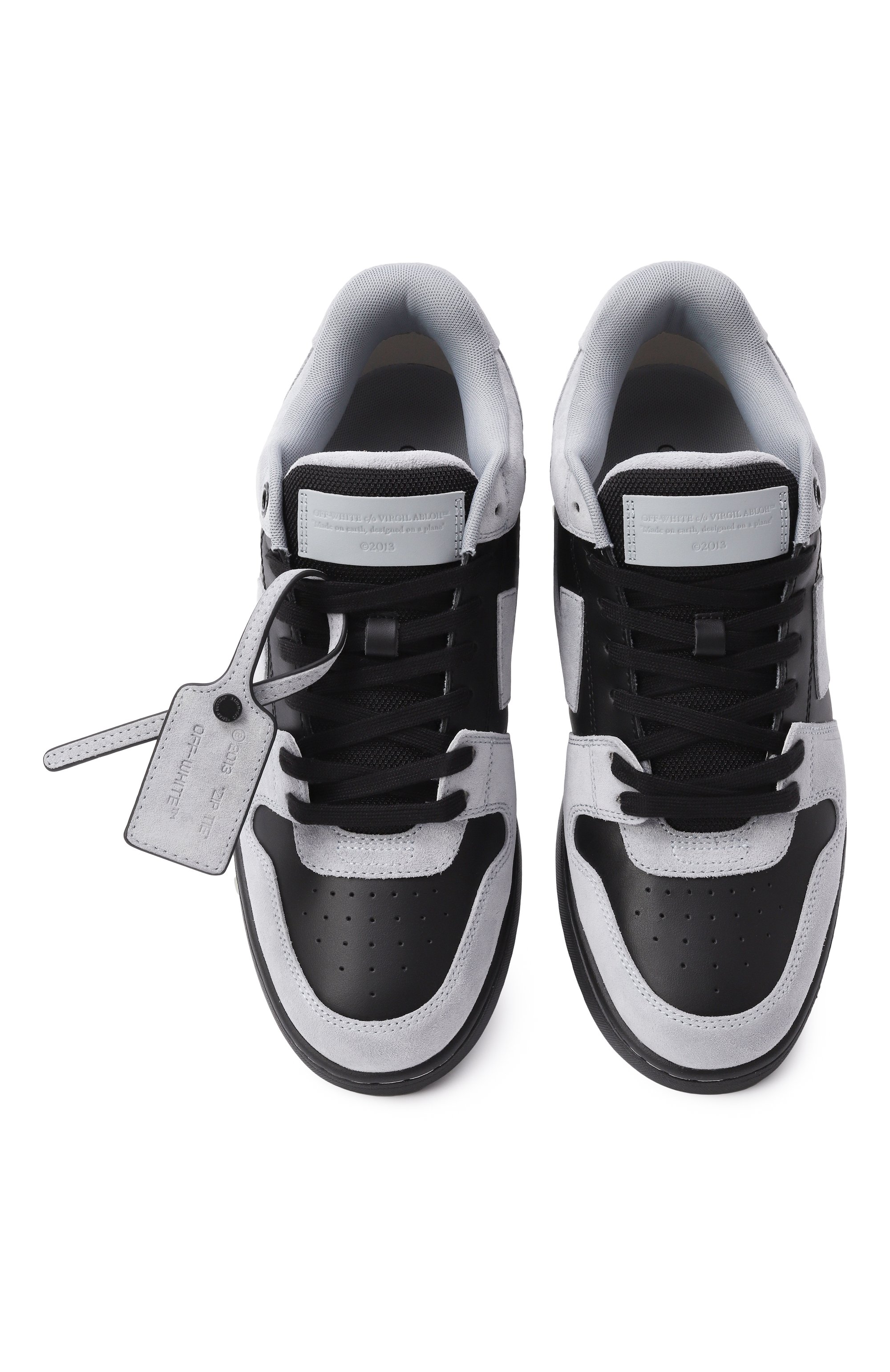 Кожаные кеды out of office OFF-WHITE, арт. 0MIA189S25LEA007, фото 6