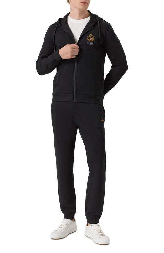 Хлопковый спортивный костюм Aeronautica Militare 251TF086F459 Чёрный 251TF086F459
