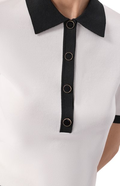 Поло из хлопка и вискозы NINA RICCI, арт. 26PMPU010/ML0596, фото 5