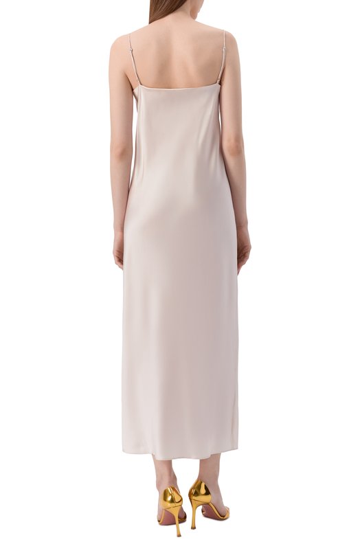 Атласное платье Dorothee Schumacher 049503 Кремовый  049503 Фото 4