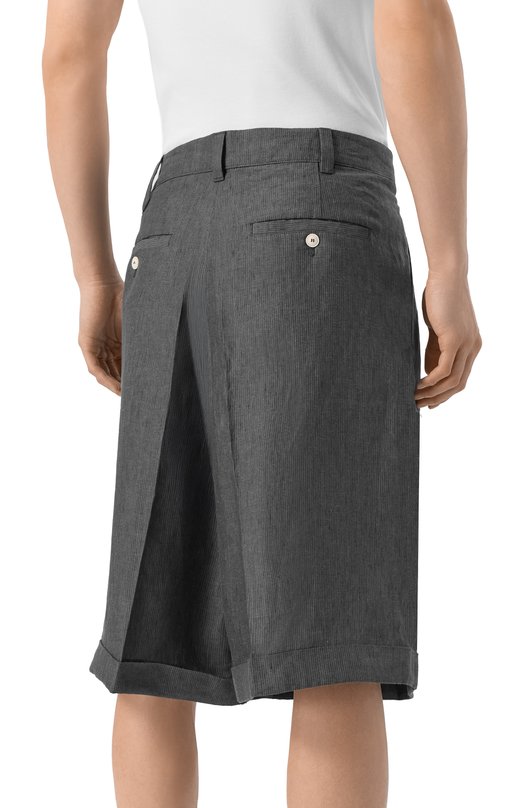 Льняные шорты Jacquemus 26ES0M00537/AW00810 Серый  26ES0M00537/AW00810 Фото 4