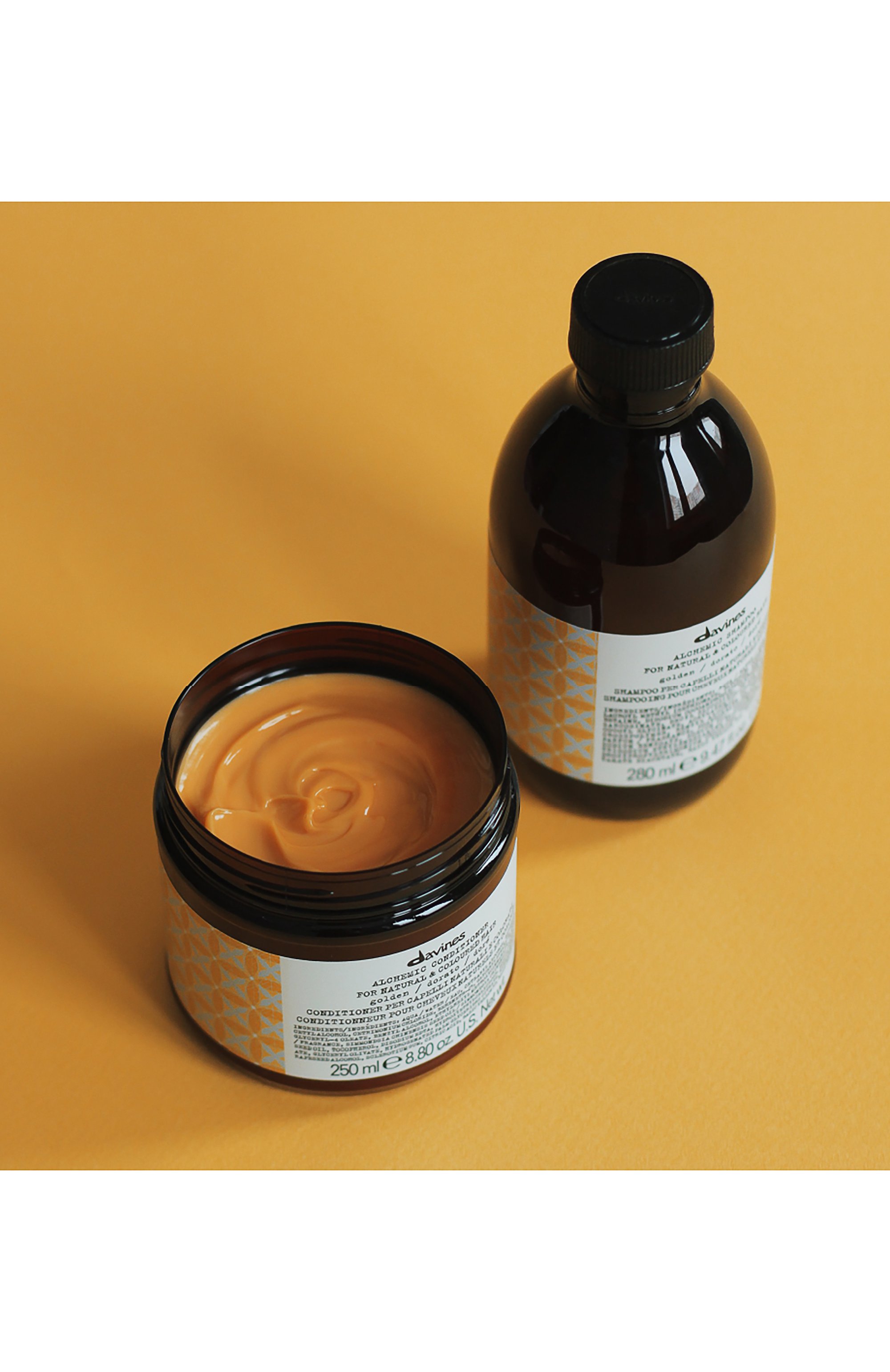 Шампунь для натуральных и окрашенных волос alchemic, золотой (280ml) DAVINES, арт. 67218, фото 2