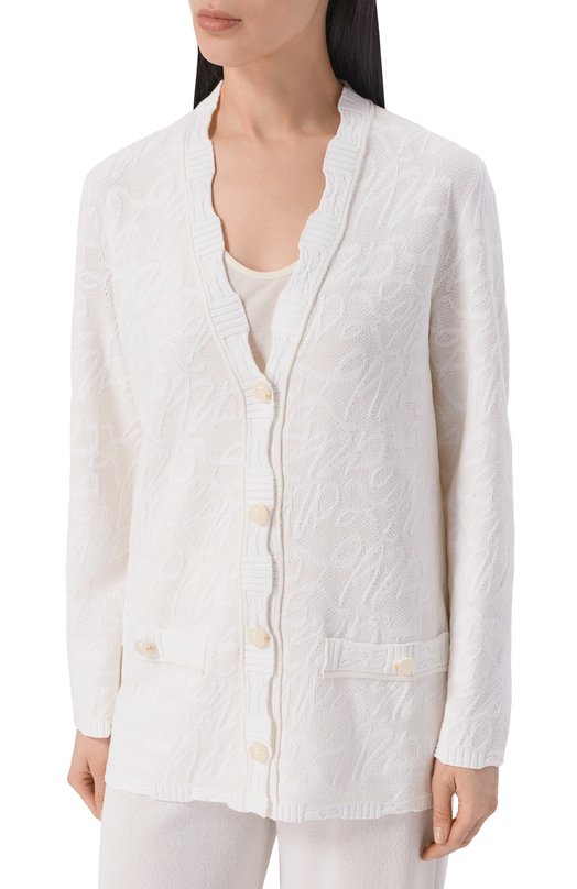 Кардиган из вискозы AND the brand S26-CG050-1203-101 Белый  S26-CG050-1203-101 Фото 3