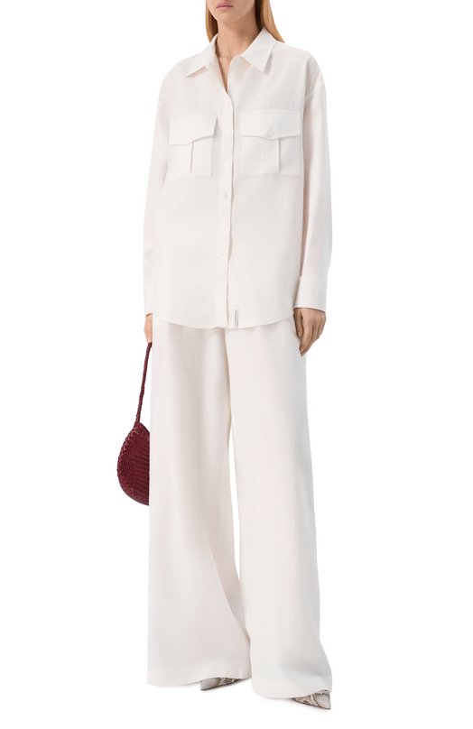 Брюки изо льна и вискозы HINNOMINATE HMABW02641 Белый  HMABW02641 Фото 2