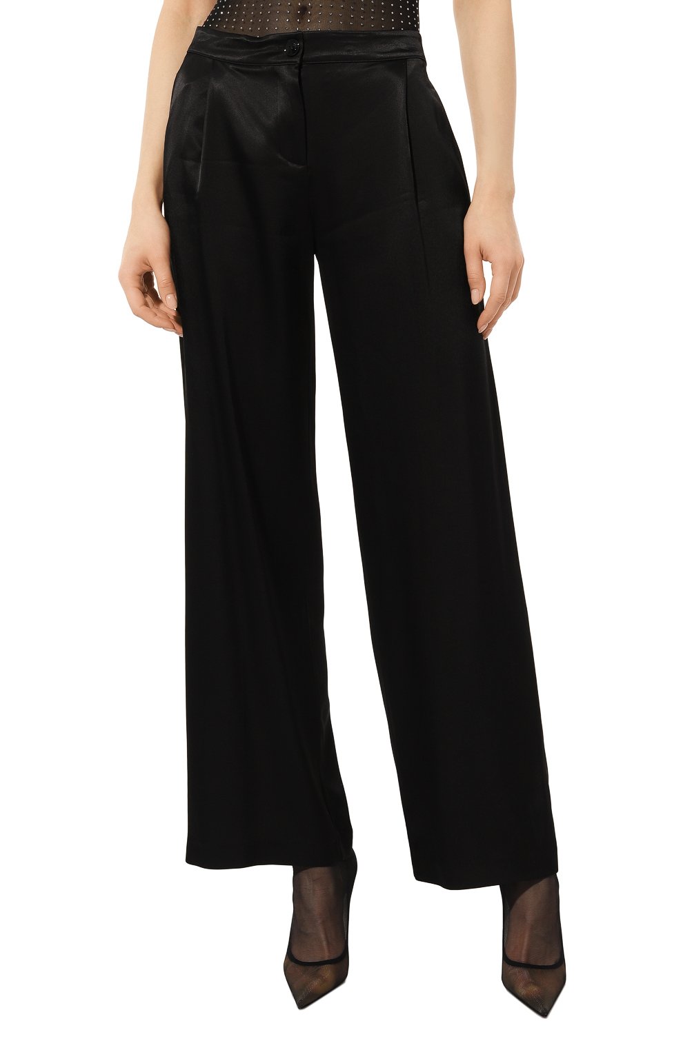 Брюки из вискозы PATRIZIA PEPE черного цвета по цене 28800 руб., арт. 8P0376_A2HU, фото 3 Брюки из вискозы PATRIZIA PEPE, арт. 8P0376_A2HU, фото 3