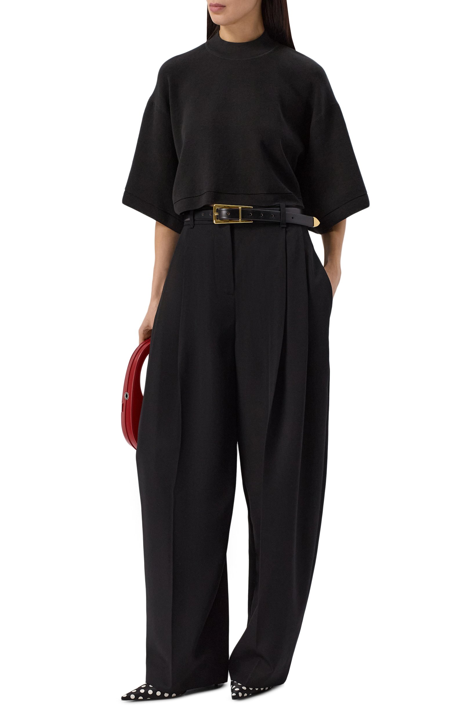 Шерстяные брюки JACQUEMUS черного цвета по цене 86100 руб., арт. 26EPAW00615/AW00637, фото 2 Шерстяные брюки JACQUEMUS, арт. 26EPAW00615/AW00637, фото 2
