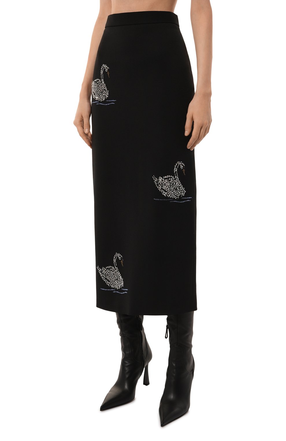 Юбка с отделкой стразами MSGM, арт. 3742MDD12X/247810, фото 3