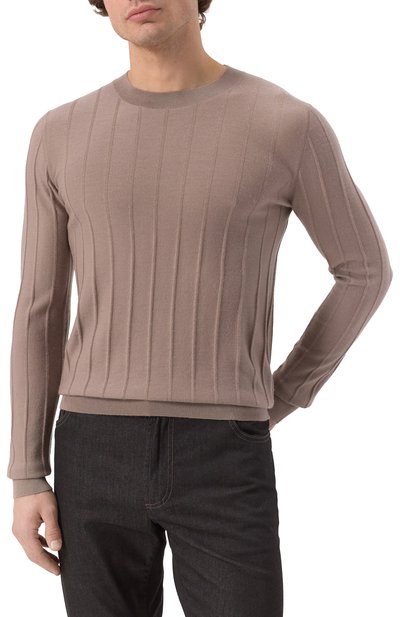 Кашемировый джемпер JACOB LEE бежевого цвета по цене 61450 руб., арт. MKT038SS25TR, фото 3 Кашемировый джемпер JACOB LEE, арт. MKT038SS25TR, фото 3