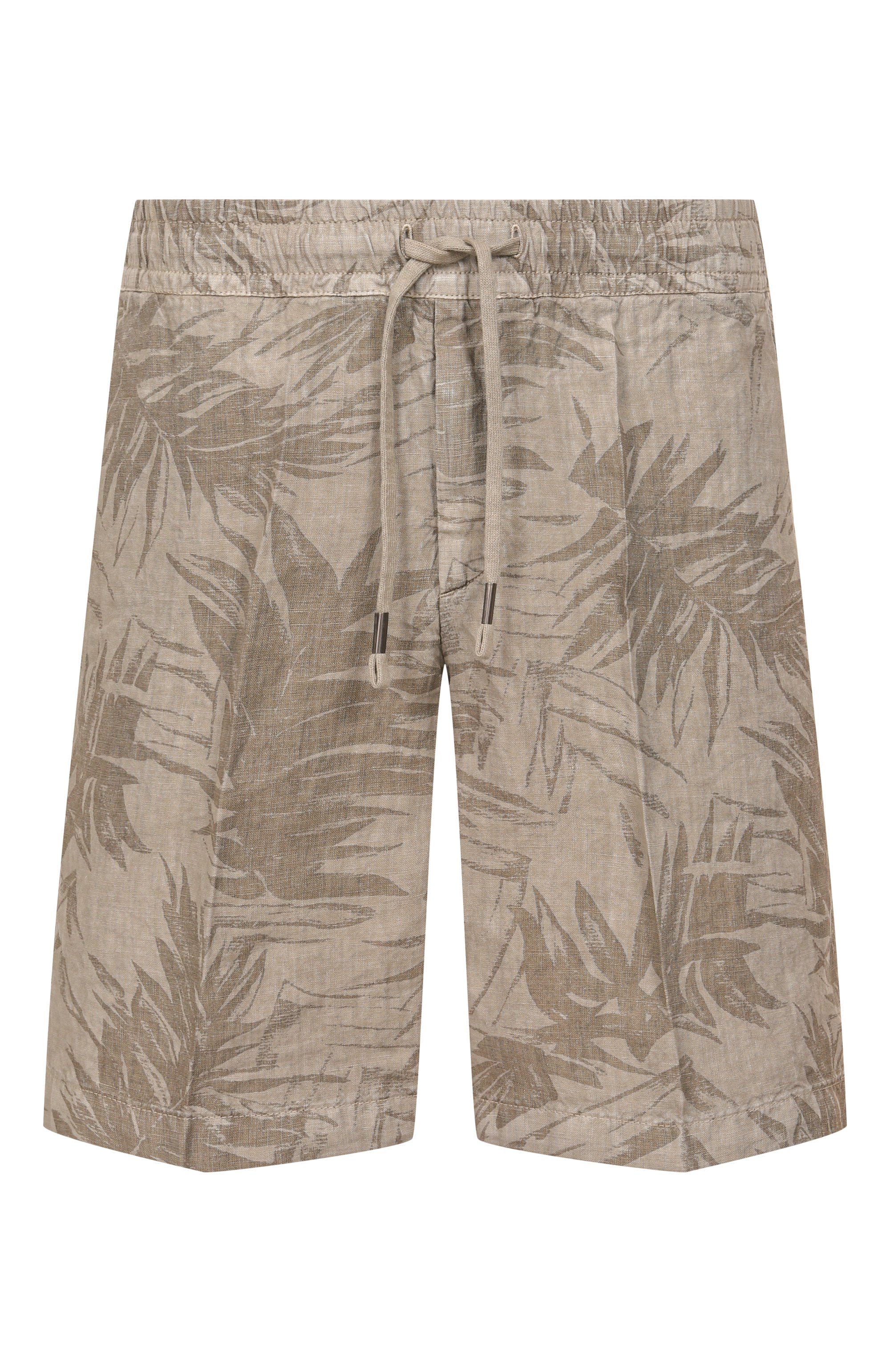 Льняные шорты INLINUM бежевого цвета по цене 24300 руб., арт. PAJAMA C0RT0/TR0PICAL, фото 1 Льняные шорты INLINUM, арт. PAJAMA C0RT0/TR0PICAL, фото 1