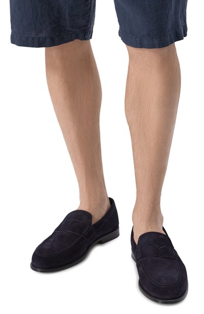 Замшевые пенни-лоферы DOUCAL'S, арт. DU3397MARIUY009N, фото 3