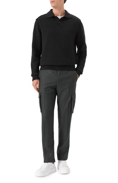 Поло из шерсти и кашемира DANIELE FIESOLI черного цвета по цене 25000 руб., арт. DF1130, фото 2 Поло из шерсти и кашемира DANIELE FIESOLI, арт. DF1130, фото 2
