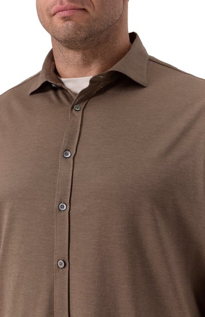 Рубашка из хлопка и лиоцелла CANALI, арт. CSL70B1B/GN03485, фото 5