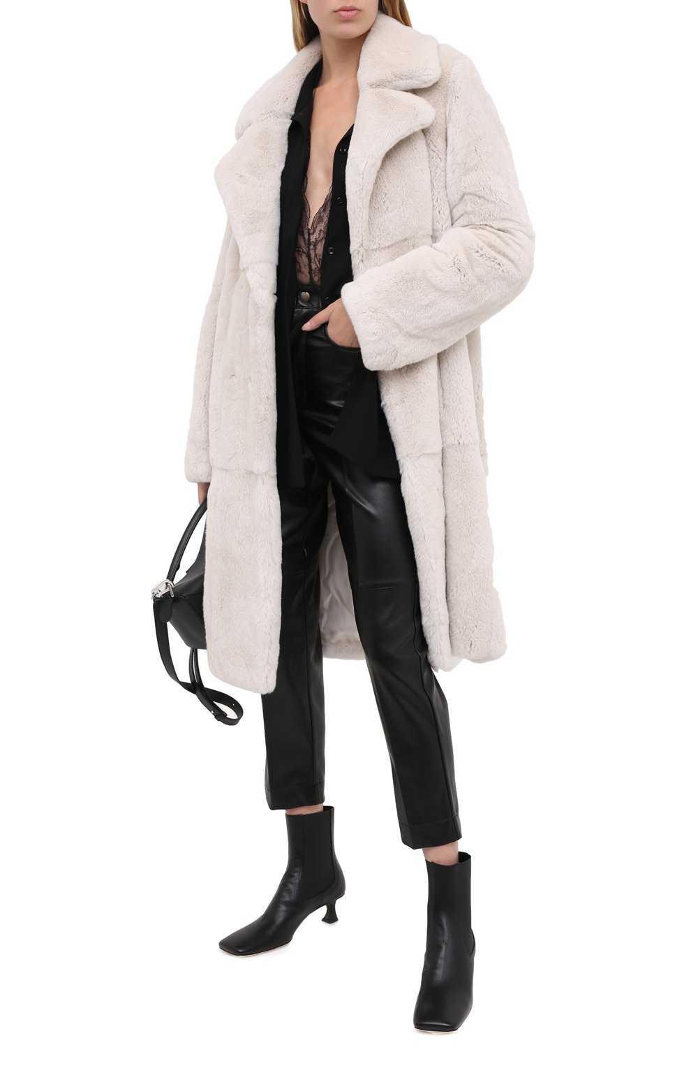 Шуба из меха кролика YVES SALOMON, арт. 21WYM31103REXX, фото 3