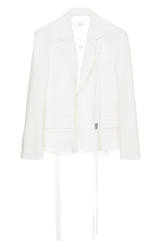 Жакет из вискозы Ann Demeulemeester B0012779/FA558 Белый B0012779/FA558