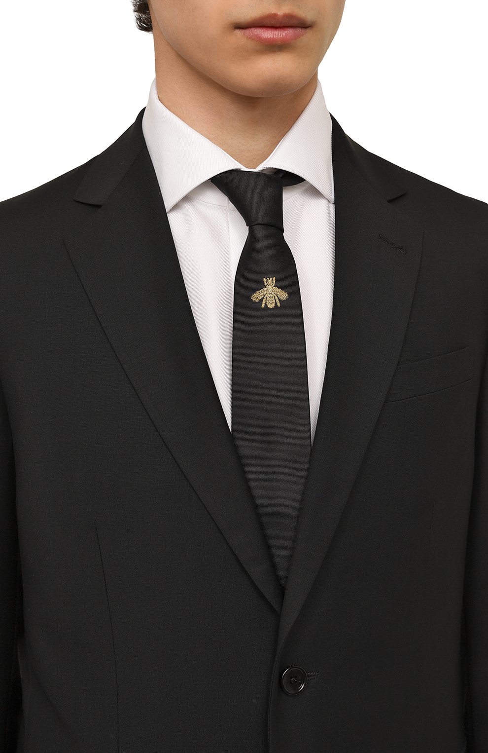 Шелковый галстук GUCCI, арт. 454658 4E647, фото 2